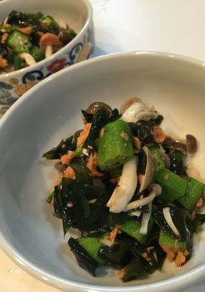 ☆サッパリ小鉢！オクラと鮭フレーク酢の物-レシピのメイン写真