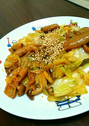 牛こてっちゃんで基本の野菜炒め-レシピのメイン写真