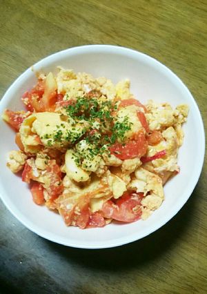 簡単☆トマトと入りスクランブルエッグ-レシピのメイン写真