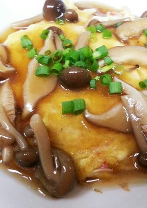 なんちゃって~かに玉きのこあんかけ-レシピのメイン写真