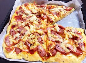 コストコパンケーキミックスで簡単ピザパン-レシピのメイン写真