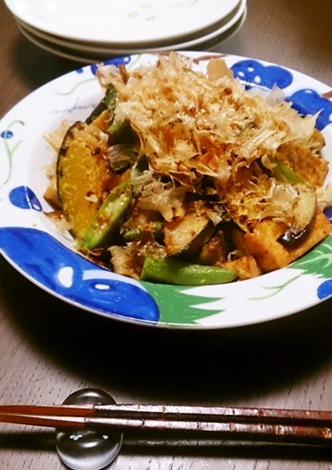 厚揚げと夏野菜のさっぱり炒め-レシピのメイン写真