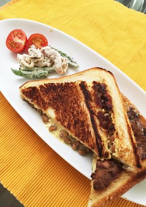 【深酒朝食】絶品納豆トースト-レシピのメイン写真