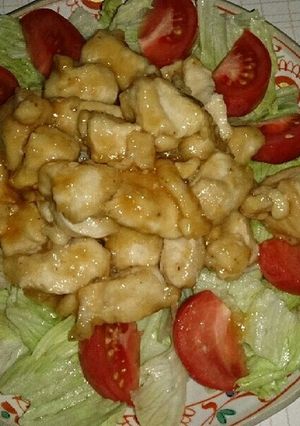 鶏むね肉のしっとり甘酢炒め-レシピのメイン写真