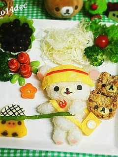 コリラックマのいたずら豚カツキャラごはん-レシピのメイン写真