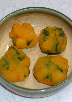 かぼちゃの一口茶巾絞り-レシピのメイン写真