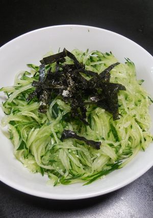 肥大キュウリのそうめん-レシピのメイン写真