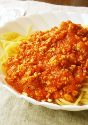 冷凍トマトと鶏ミンチで簡単☆ミートソース-レシピのメイン写真