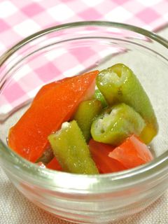 すぐに食べれる!オクラとトマトのマリネ-レシピのメイン写真