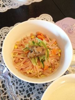カップラーメンで♪スープ冷やし中華♡-レシピのメイン写真