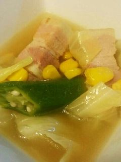キャベツとオクラのポトフスープ-レシピのメイン写真