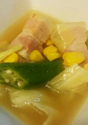 キャベツとオクラのポトフスープ-レシピのメイン写真