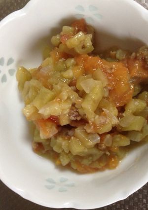 《離乳食》ナスのトマト煮〜中期8ヶ月-レシピのメイン写真