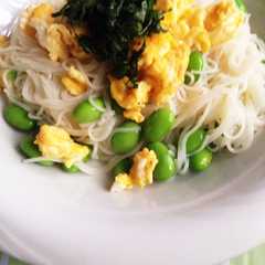 รูปของ 休日のひとりランチ♪ぶっかけソーメン