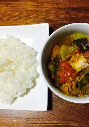 レンジでチン！夏野菜のツナカレー-レシピのメイン写真
