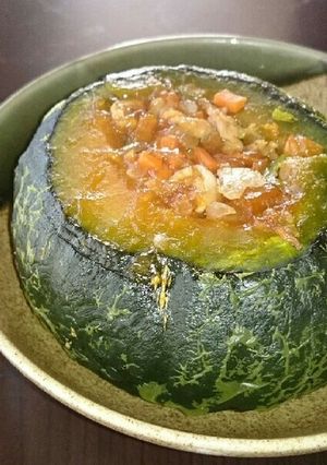 ごま風味の丸ごとカボチャ-レシピのメイン写真