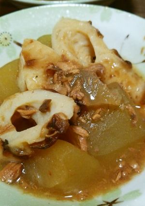 ♪レンジ♪冬瓜と竹輪の味付けツナ缶煮-レシピのメイン写真