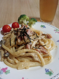 サッコが作る☆カルボナーラうどん♪-レシピのメイン写真