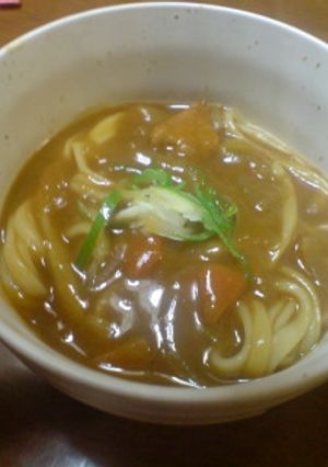 余りのカレーを使ってカレーうどん。-レシピのメイン写真