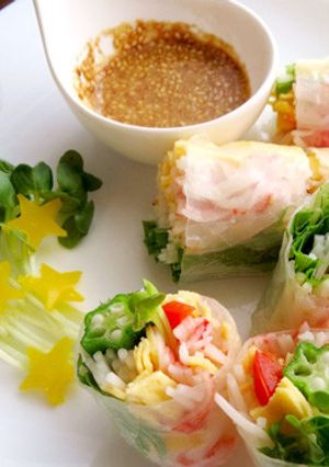 素麺の生春巻き~ごま風味~-レシピのメイン写真