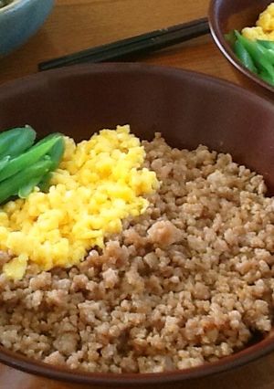 旨々！鶏そぼろで♡3色丼-レシピのメイン写真