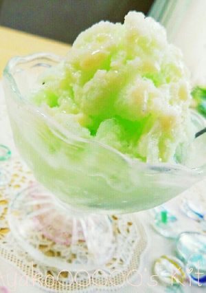 フリーザーバッグde簡単ミルクかき氷♡-レシピのメイン写真