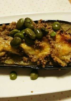 茄子のチーズ焼き~肉味噌のせ~-レシピのメイン写真