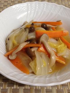 白菜としめじの酢炒め-レシピのメイン写真