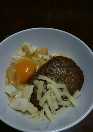 簡単！やばうま！ロコモコ風低糖質TKG-レシピのメイン写真