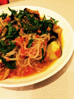 夏野菜のしらたきパスタ-レシピのメイン写真