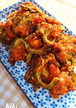 ゴーヤと豚こま肉の味噌天ぷら-レシピのメイン写真