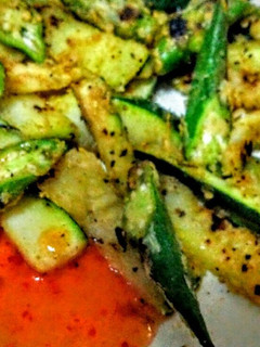 オクラとズッキーニの揚げ焼きスイチリ添え-レシピのメイン写真
