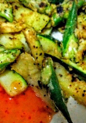 オクラとズッキーニの揚げ焼きスイチリ添え-レシピのメイン写真