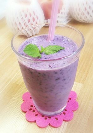☆話題入り☆豆乳ブルーベリースムージー-レシピのメイン写真