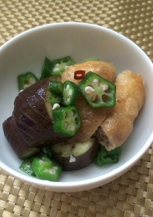 レンジ料理☆夏い茄子とオクラのネバネバ煮-レシピのメイン写真