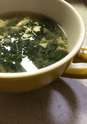 モロヘイヤと卵のふわとろお味噌汁-レシピのメイン写真