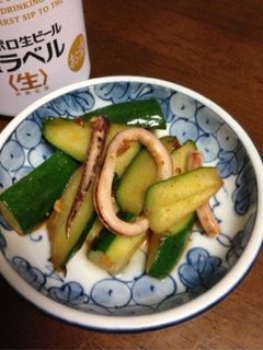 簡単♪きゅうりとイカの食べるラー油炒め-レシピのメイン写真
