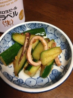 簡単♪きゅうりとイカの食べるラー油炒め-レシピのメイン写真