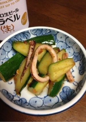 簡単♪きゅうりとイカの食べるラー油炒め-レシピのメイン写真
