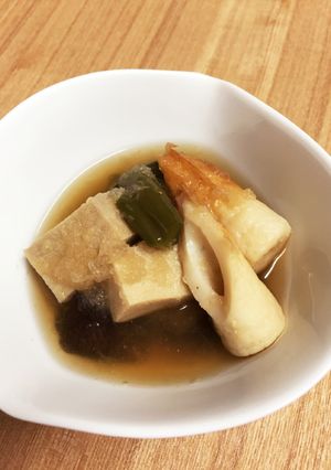 ナス、ピーマン、高野豆腐のおろし生姜煮-レシピのメイン写真