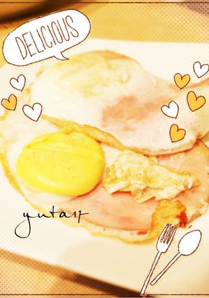 何の変哲もないただの目玉焼きハムver.-レシピのメイン写真