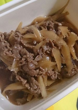 ストウブで牛肉ごぼうの簡単しぐれ煮♪-レシピのメイン写真