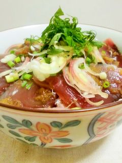 銀花丼・カツオ漬丼です-レシピのメイン写真