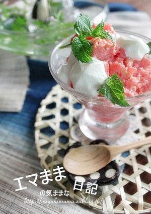 スイカのフローズン練乳かけ-レシピのメイン写真