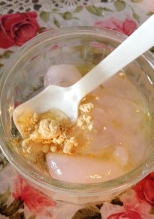 レンジでビーツ水のわらび餅♡蜂蜜風味♪-レシピのメイン写真