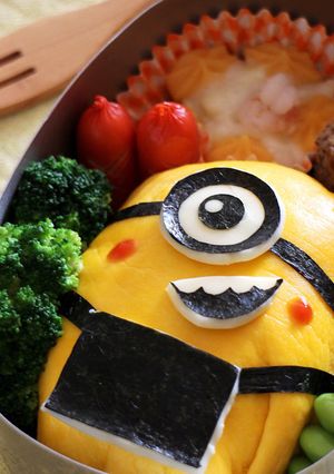 オムライスキャラ弁☆怪盗グルー ミニオン-レシピのメイン写真