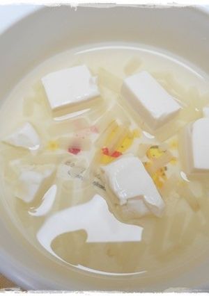 離乳食後期　豆腐ともやしのお味噌汁-レシピのメイン写真