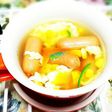 チーズウィンナーと野菜旨味コンソメスープ