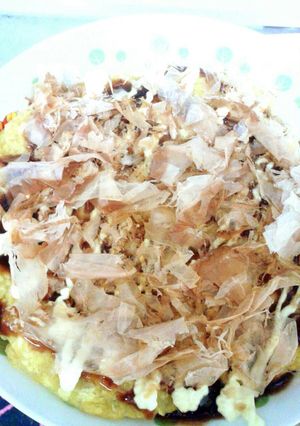 レンジで簡単！豆腐のツナカレーお好み焼き-レシピのメイン写真