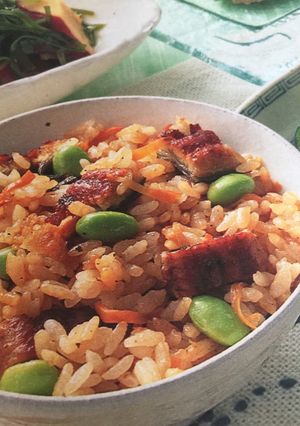 うなぎと人参の炊き込みご飯-レシピのメイン写真